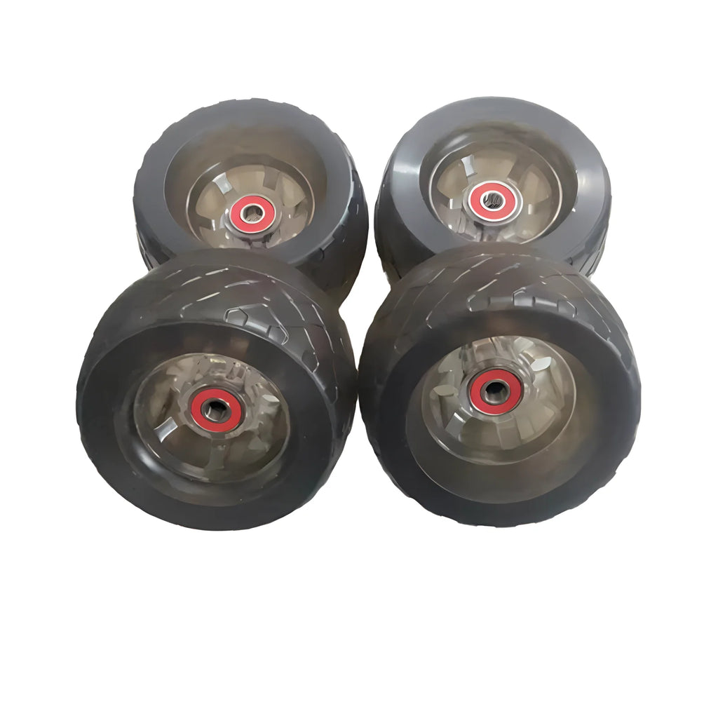 NEW 105mm Off-road WheelTransparent Red Wheels Core high Elastic Longboard Electric Skateboard PU Wheel
