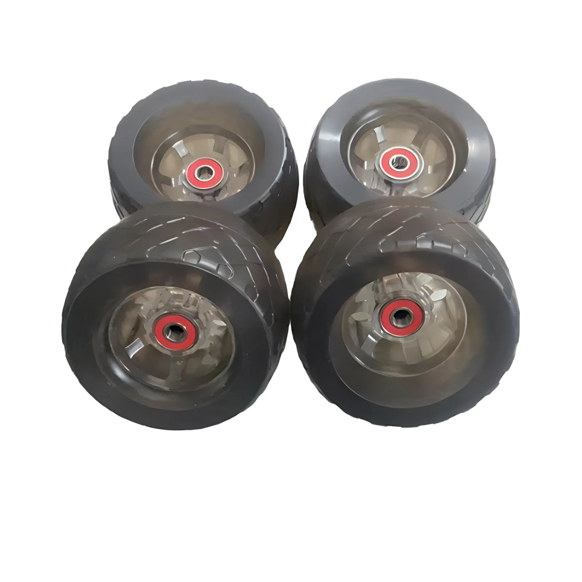 NEW 105mm Off-road WheelTransparent Red Wheels Core high Elastic Longboard Electric Skateboard PU Wheel