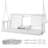 Upgraded 5 ft Wooden Porch Swing Heavy Duty Patio Bench Swing with 880 Lbs Load Capacity for Courtyard Garden for Indoor Use