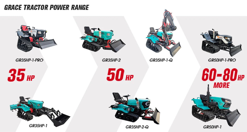Chinese tiller cultivator 25HP 35HP 40HP cultivators mini tiller rotary crawler tractor for Deposit price