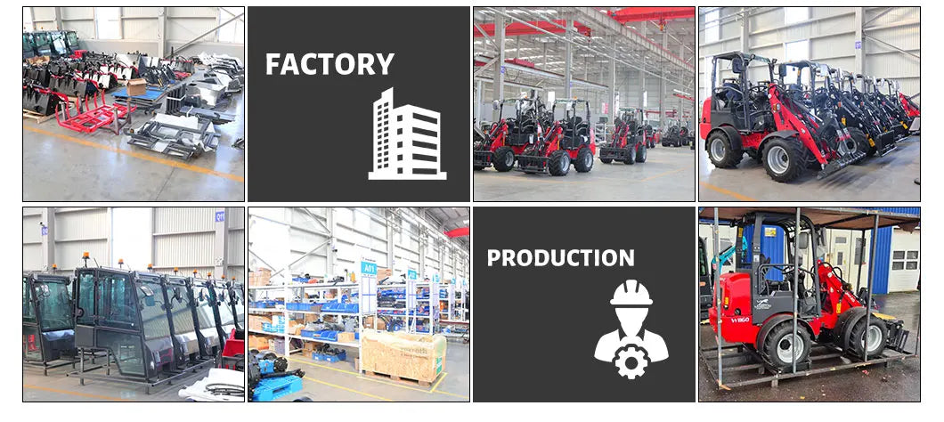 Farm Loader Diesel Kubota Engine Mini Loader Euro5 EPA Wheeled Mini Loader Hydraulic 4×4 Compact Loader 2 Ton Loaders Customized