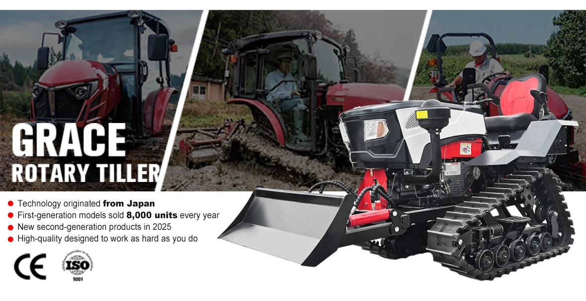 Chinese tiller cultivator 25HP 35HP 40HP cultivators mini tiller rotary crawler tractor for Deposit price