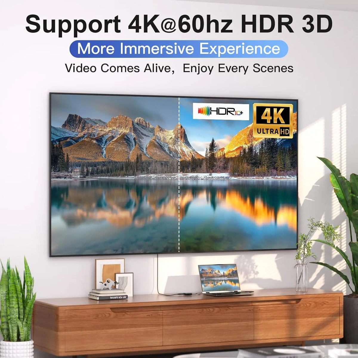 Vention New HDMI 2.0 Splitter Switch 2 in 1 4K@60Hz HDMI Bi-Directional Switcher Converter Monitor Adapter for PS5 Xbox Laptop
