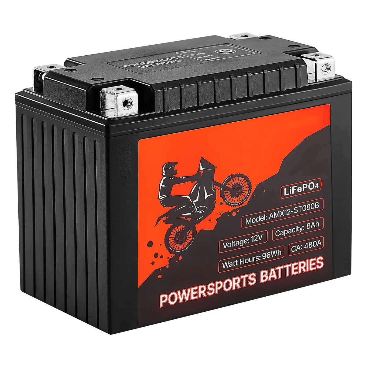 "24V 5Ah Lithium Motorcycle Battery-Pre-Charged Maintenance-Free High Performance Powersports"