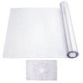 1.5 mm Thick Clear Plastic Table Cover 24 X 96 Inch Rectangular PVC Desk Mat Easy Cleaning Waterproof Furniture Protector for