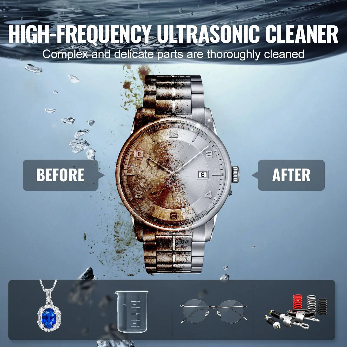 Professional 30L Ultrasonic Cleaner with Heater Timer & Basket 360W Digital Sonic Cavitation Machine Electric Power Source