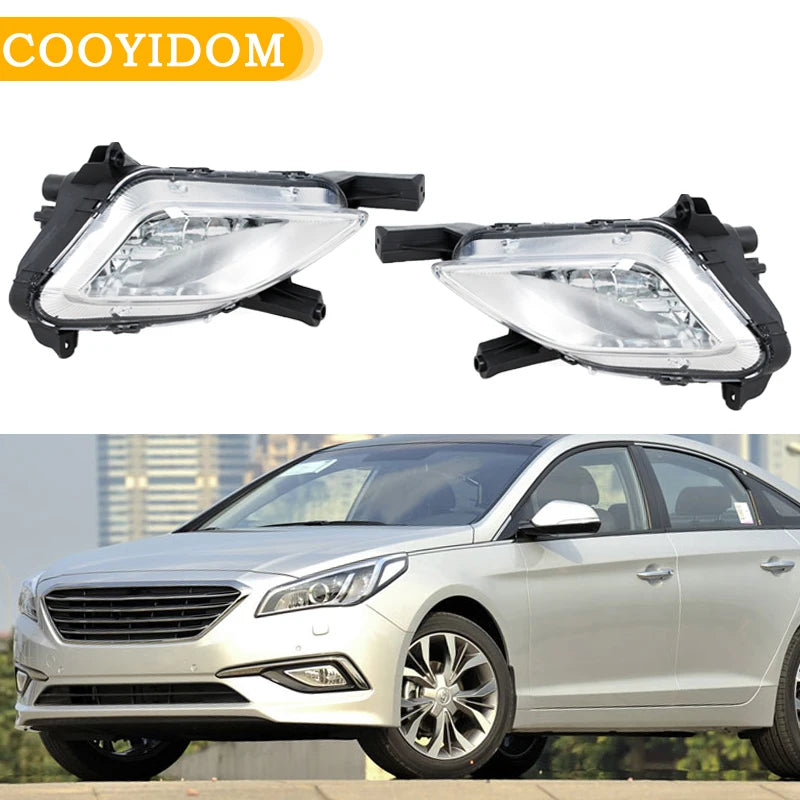 For Hyundai Sonata 2015 2016 2017 Front Fog Light Lamp Assembly Driving Light Daytime Running Light DRL Fog Lamp Signal Lamp