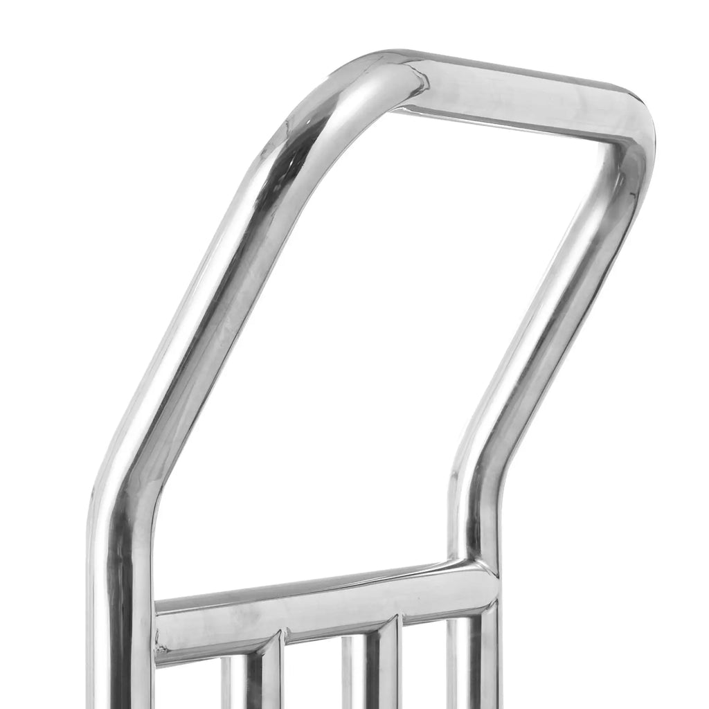 Deluxe 750 LBS Load Capacity Hotel Luggage Cart with Grey Carpeted Deck and Removable Front Frame Luxury Valet Truck Design