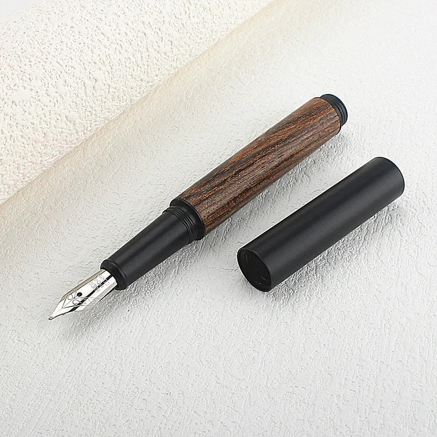 Exquisitely Designed Portable Pocket Vintage Mini Lipstick Pen Brass Solid Wood Materials Stationery Gifts Office Supplies