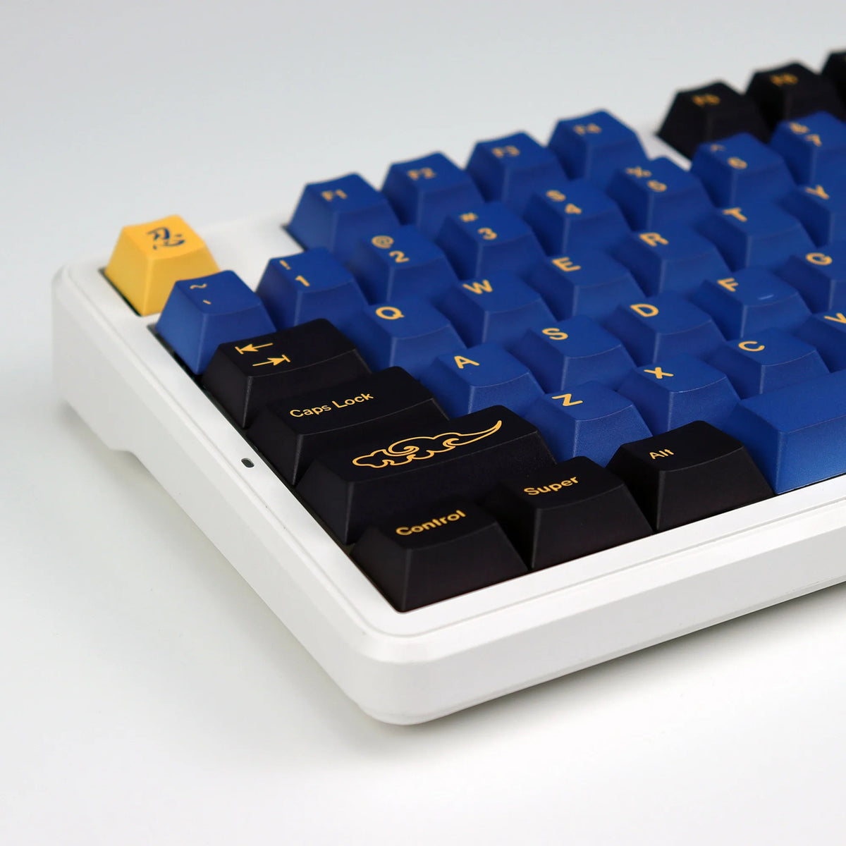 KBDiy Retro Blue Samurai GMK Keycap Hangul PBT Cherry Profile Alice ISO Keycaps Custom For Mechanical Keyboard Gamer Split Space