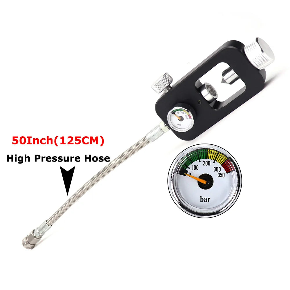 Scuba Refill Station For Filling Air Tanks From Scuba Cylinder Stainless Steel Braided Hose 4500psi