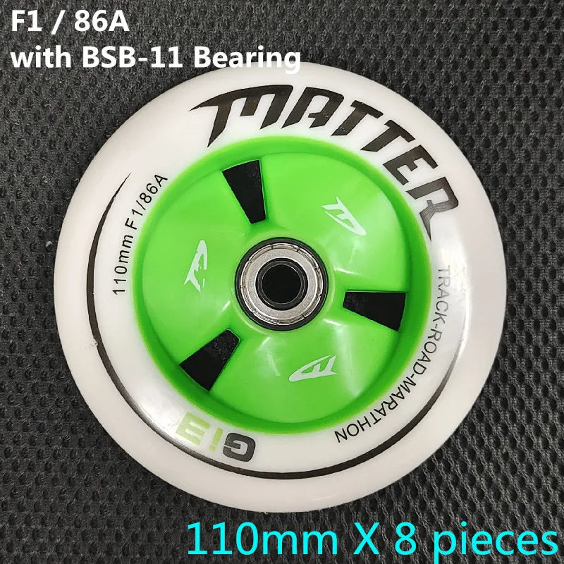 MATTER Gi3 inline speed skates tyre G13 speed skating wheels 86A 90mm 100mm 110mm Track Road Marathon Race ruedas F1 Speed Wheel