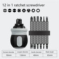 Multifunctional Triangular Plum Blossom Cross Inner Screwdriver Ratchet Screwdriver Set Short Shaped Radish Head High Hardness