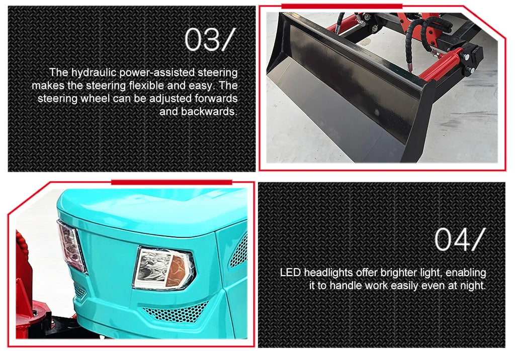 35HP Diesel Crawler Tractor EPA Approved Garden Cultivator With Excavator Parts For Farm & Orchard