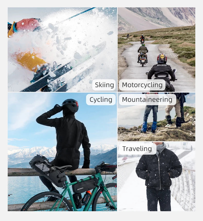 ROCKBROS Winter Ski Gloves Snowboard Gloves Snowmobile Motorcycle Riding Winter Gloves Windproof Waterproof Unisex Snow Gloves