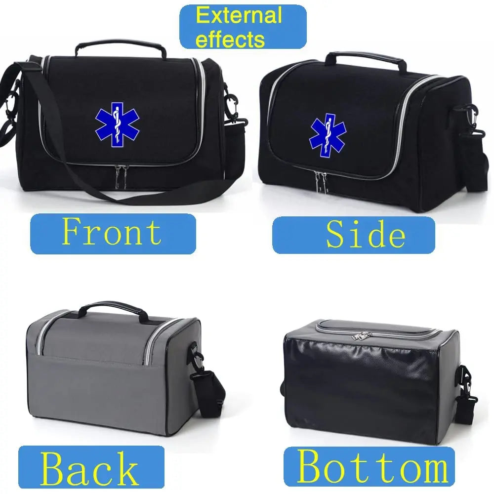 2 PCS Set Waterproof First Aid Kit Bag,Medical Bag Travel Outdoor,Medicine Bag,Nurses Storage Bag,Doctor Bag with Shoulder Strap