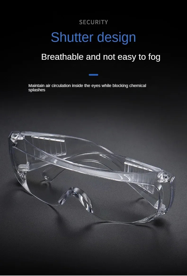 Blinds Goggles Splashproof Industrial Impact Resistant Anti-fog Waterproof Beads Cycling Safety Goggles Safety Protection Clear