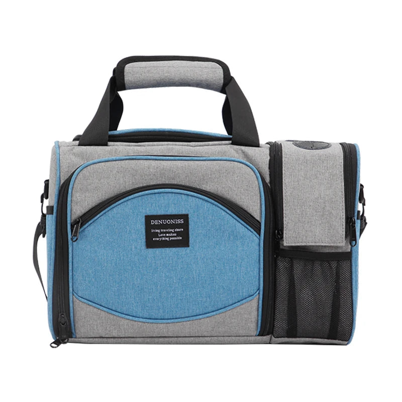 Insulated Lunch Bag Waterproof Large Thermal Food Container Adjustable Shoulder Strap Thickened Lunch Box for School Bag