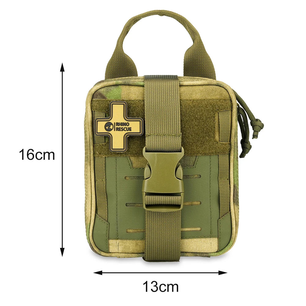 RHINO RESCUE CMS-Mini EDC Outdoor Emergency Pack Tactical Bag with First Aid Pockets Survival Kit