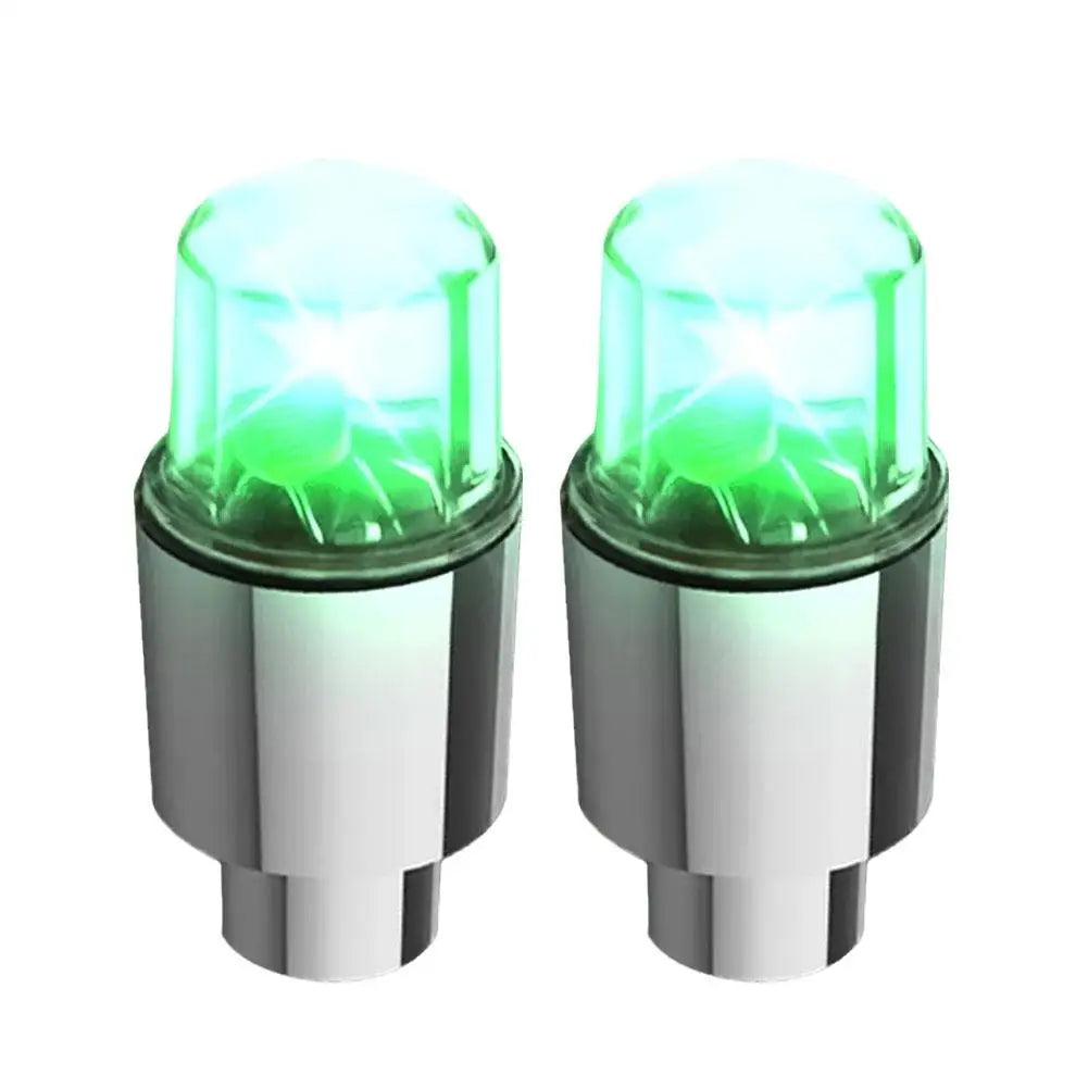 2pcs Wheel Lights Luminous Tire Motorcycle Bike Wheel Tire Valve Cover Universal Led Waterproof Car Accessories Wheel Light