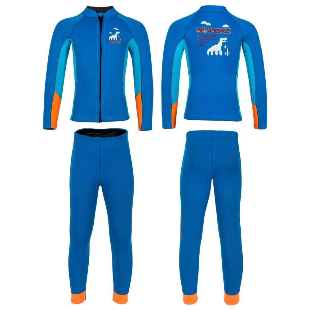 Kids Wetsuit Pants Top Jacket For Boy Toddler Youth Children's Wet Suit Surf Suits Neoprene 2.5mm Front Zipper Swimsuit