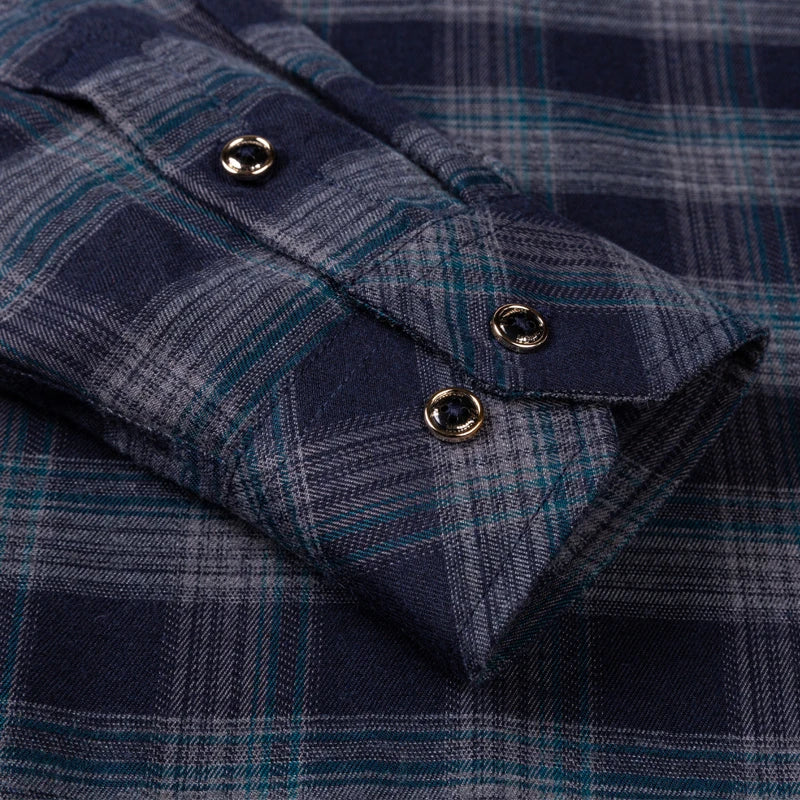 2024 New Fashion Men's Plaid Shirt Long Sleeve Cotton Regular Fit Men Casual Flannel Shirts Leisure Autumn Male Blouse Clothing