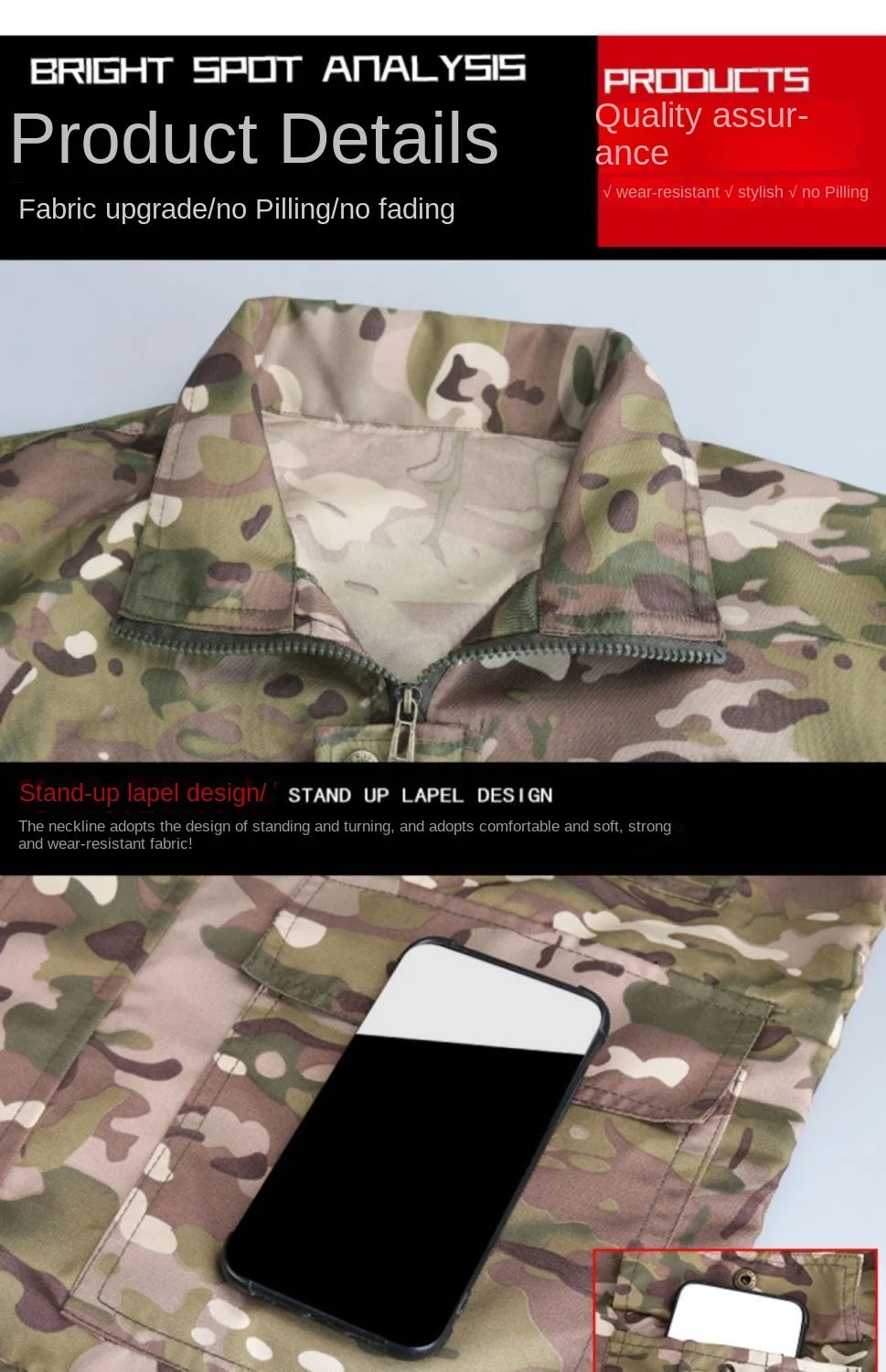 New Product Ruins Camouflage Overalls Suit Male Spring And Autumn Wear-resistant Dirt-resistant Tear-resistant Construction Site