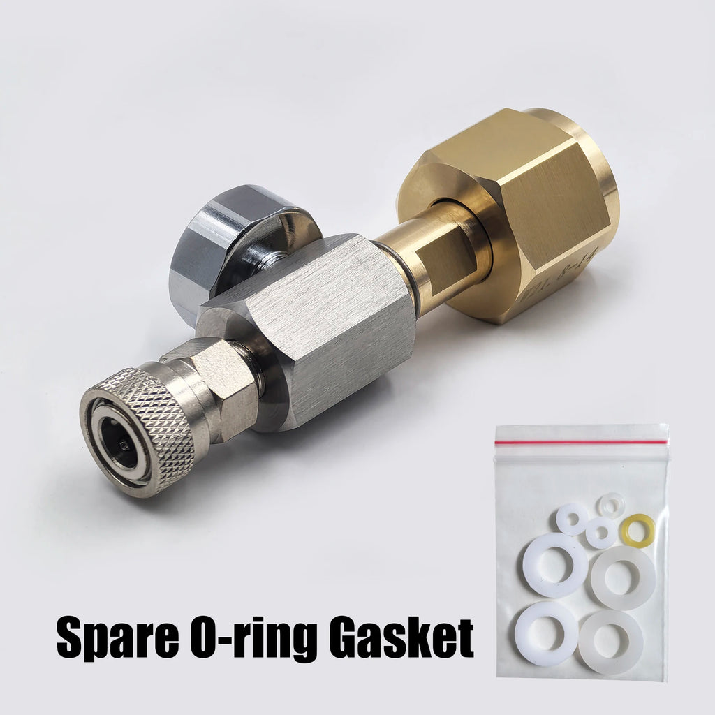 Sparking Water Maker Cylinder CO2 Filling Station, Carbon Dioxide Tank Refill Adapter Connector W21.8-14 or G3/4 or CGA320