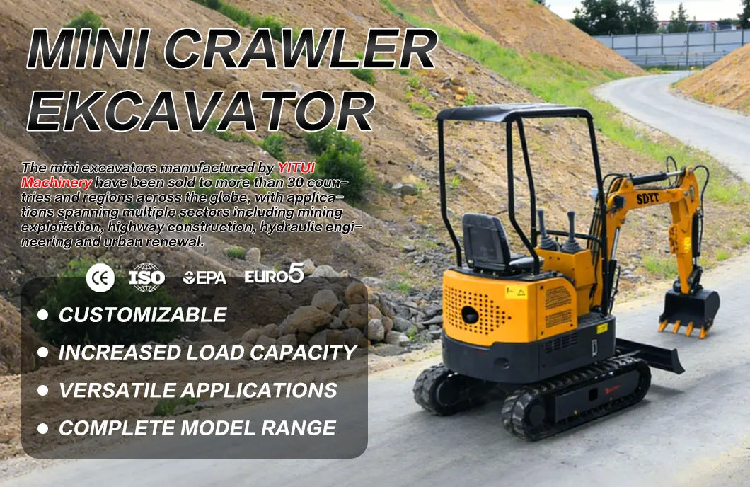 Strong Load Bearing Capacity Hydraulic Crawler Mini Excavator Durable And Reliable Mini Excavator With Customized Cab