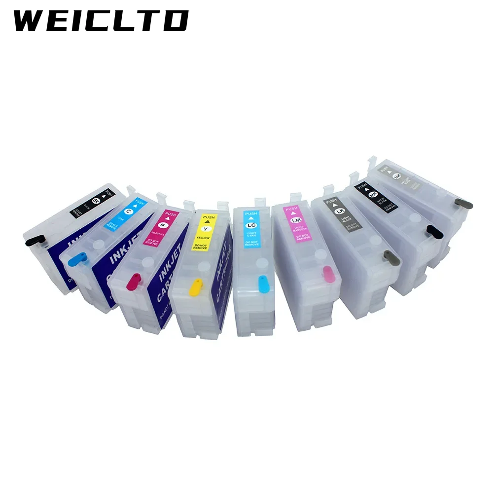 9PC/Set 30ML R3000 T1571 Refill Ink Cartridge with ARC Chip for Epson T1571-T1579 Stylus Photo R3000 Printer