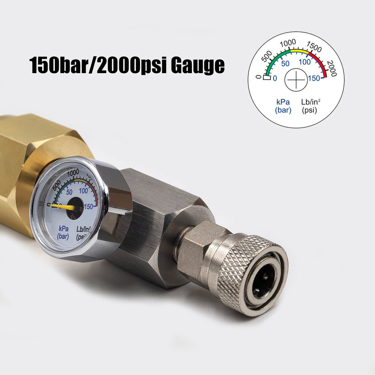Sparking Water Maker Cylinder CO2 Filling Station, Carbon Dioxide Tank Refill Adapter Connector W21.8-14 or G3/4 or CGA320