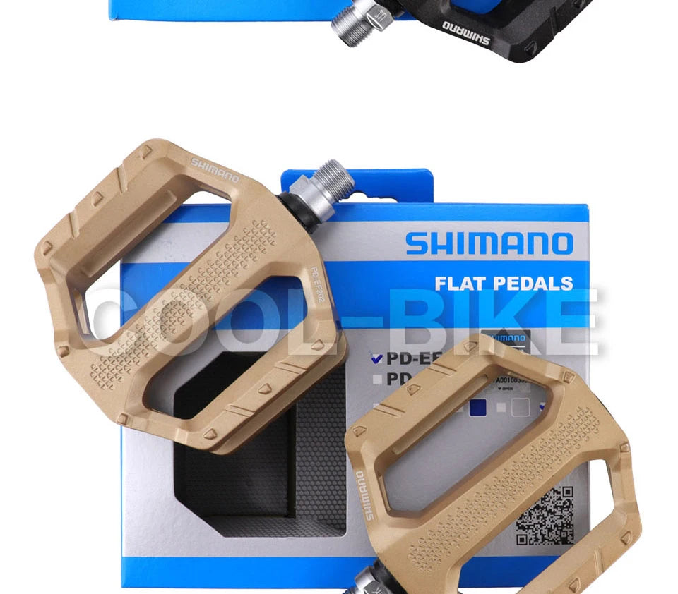 Shimano PD EF102 EF202 EF205 Pedals PD-EF202 Are Platform Pedals for MTB, Trekking and City Use That Have an Aluminum Body With