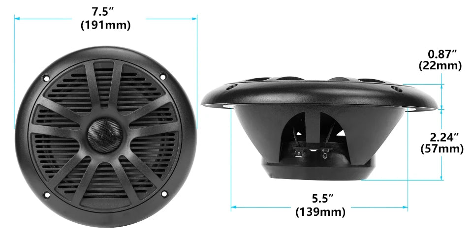 Wholesale 6.5 Inch IP65 Marine Waterproof Speaker Embedded Installation Outdoor Speakers for Yacht Boat RV Ceiling Speakers