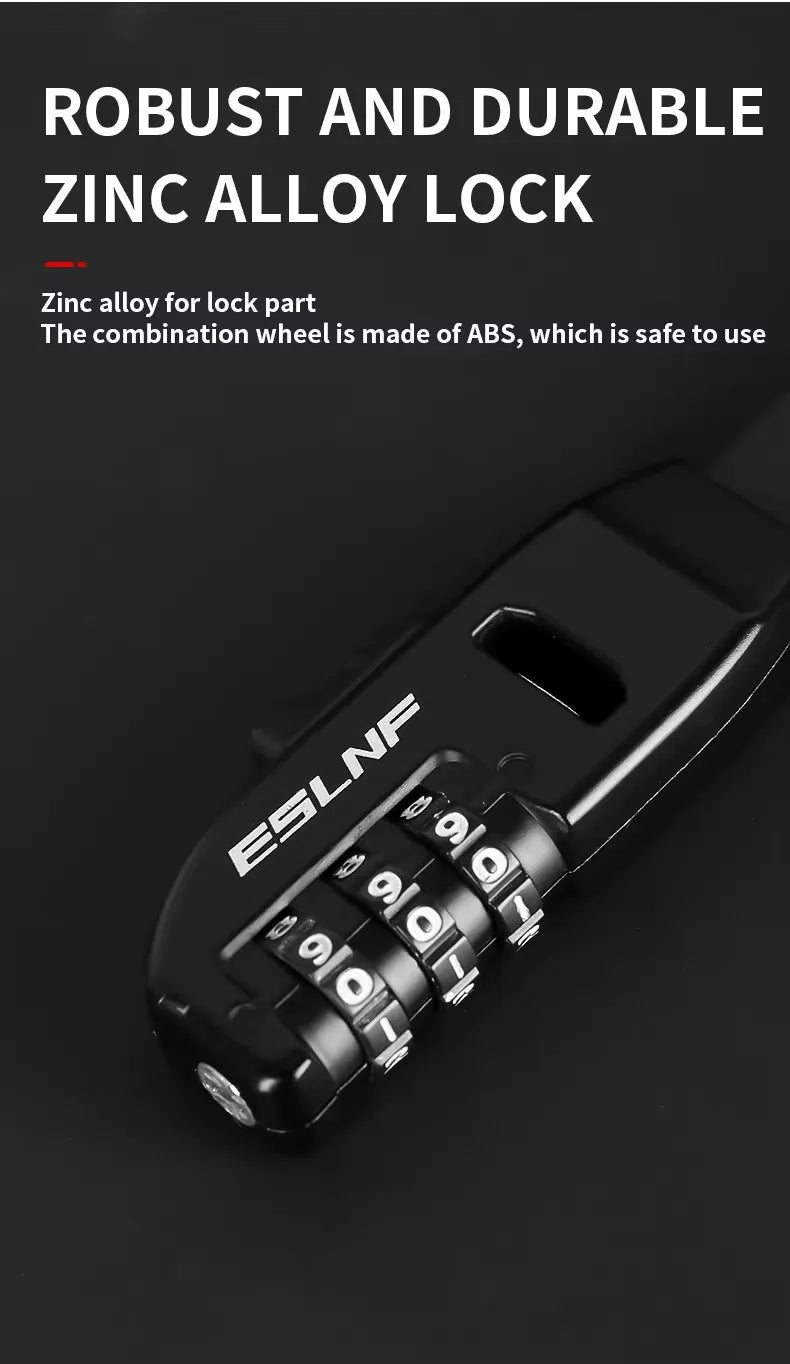 Bicycle Cable Tie Lock Anti-Theft Lock Road Bike Mountain Bike Bicycle Combination Lock Electric Bike Bicycle Helmet Combination