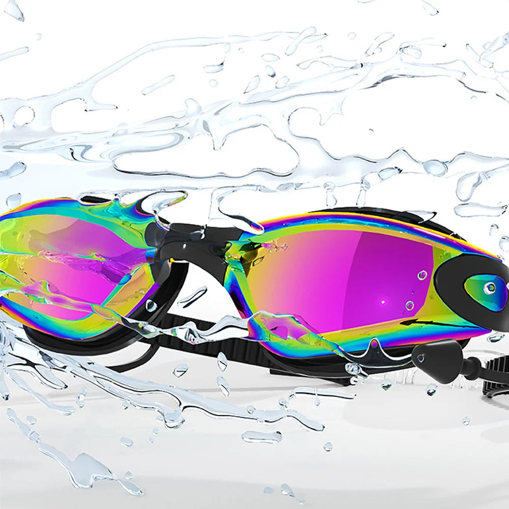 Swimming Goggles Creative HD Summer Waterproof Anti Fog Diving Swim Glasses Silicone Adjustable Swim Eyewear Men Women