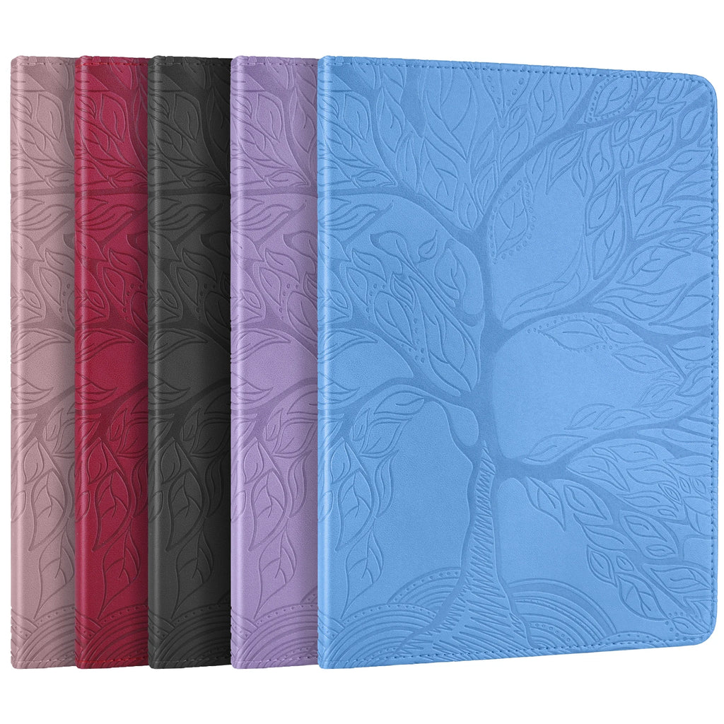 360 Rotating Embossed Life Tree Leather Wallet Case For Honor Pad 10 2025 12.1 X9A X9 Pro X8 V9 11.5 inch Card Holder Flip Cover