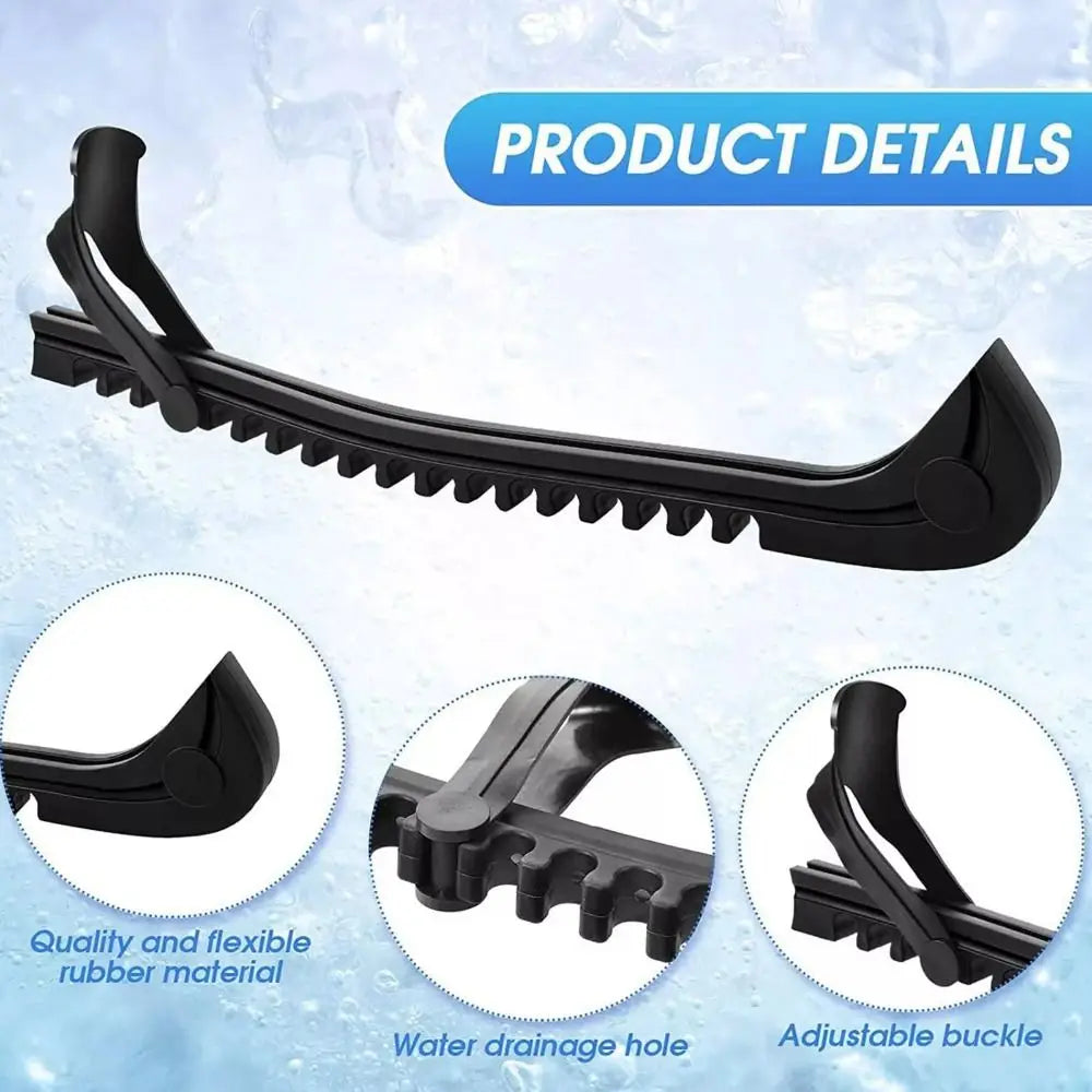 1 Pair Portable Non-Slip Ice Blade Protector Adjustable Wear-Resistant Shoes Ice Skate Covers Protector Sleeve Ice Blade Sleeve