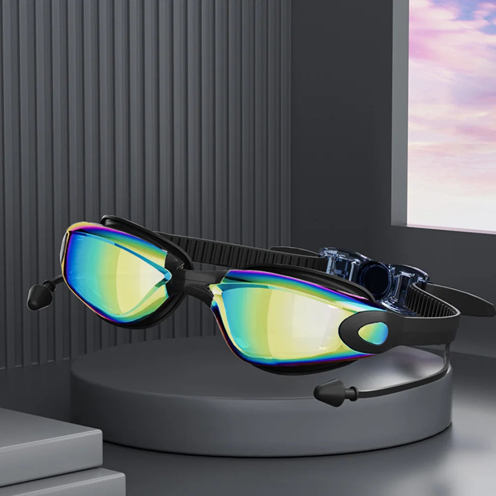 Swimming Goggles Creative HD Summer Waterproof Anti Fog Diving Swim Glasses Silicone Adjustable Swim Eyewear Men Women