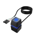 TEUCER Desktop Switch 2m Colorful LED Lights PC Motherboard External Start Power On/Off Button Extension Cable for Office Home