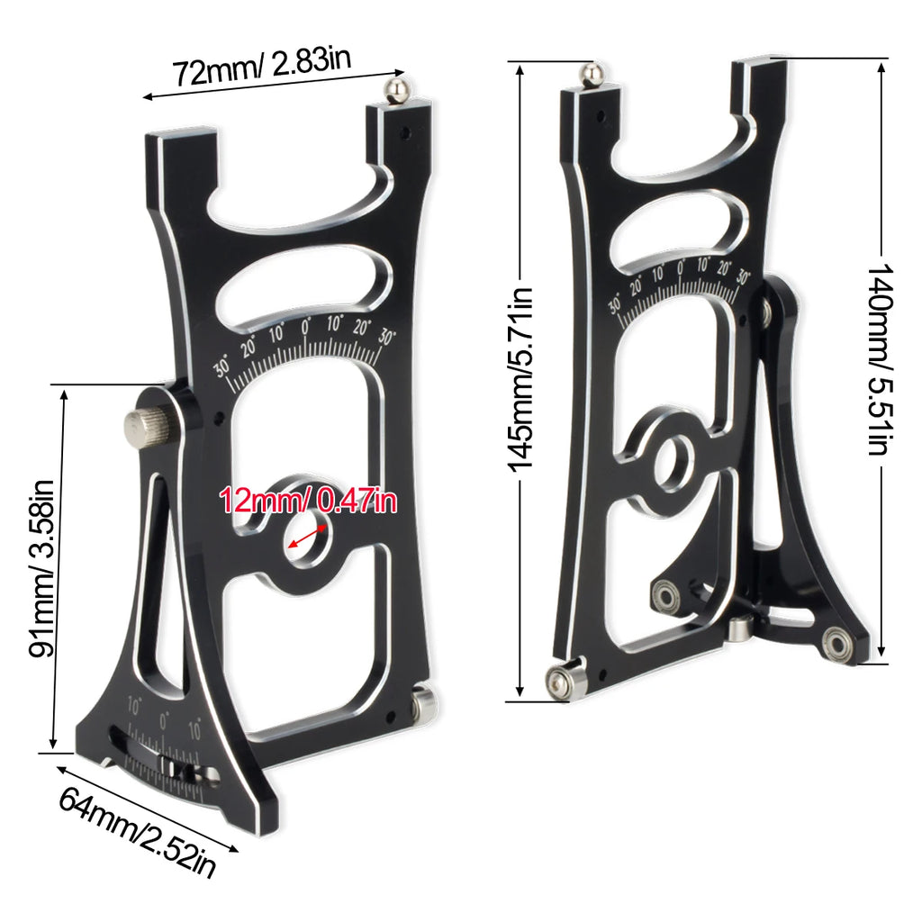 1Set Aluminum Chassis Setup System Measuring Tool With Ruler Wrench for Trxs 1/8 Rally Short Truck 1/7 Electric Off-road Car