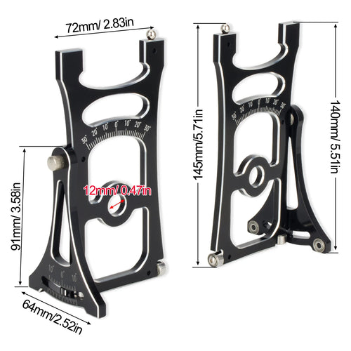 1Set Aluminum Chassis Setup System Measuring Tool With Ruler Wrench for Trxs 1/8 Rally Short Truck 1/7 Electric Off-road Car