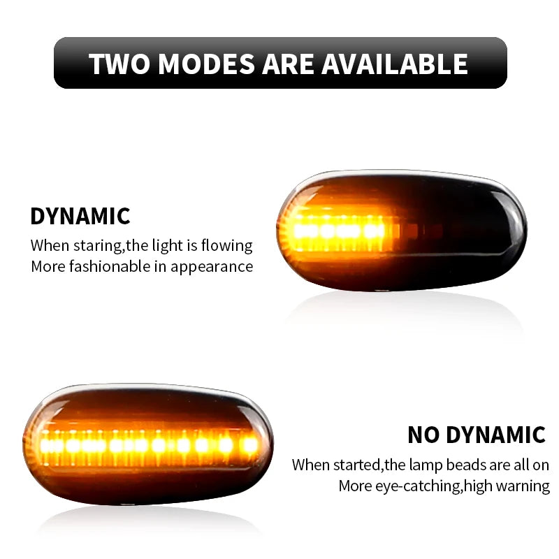 2PCS for Alfa Romeo 147 GT 937 MiTo 955 for Fiat Bravo II Hatchback (198) LED Side Marker Light Flowing Turn Signal Lamps Canbus
