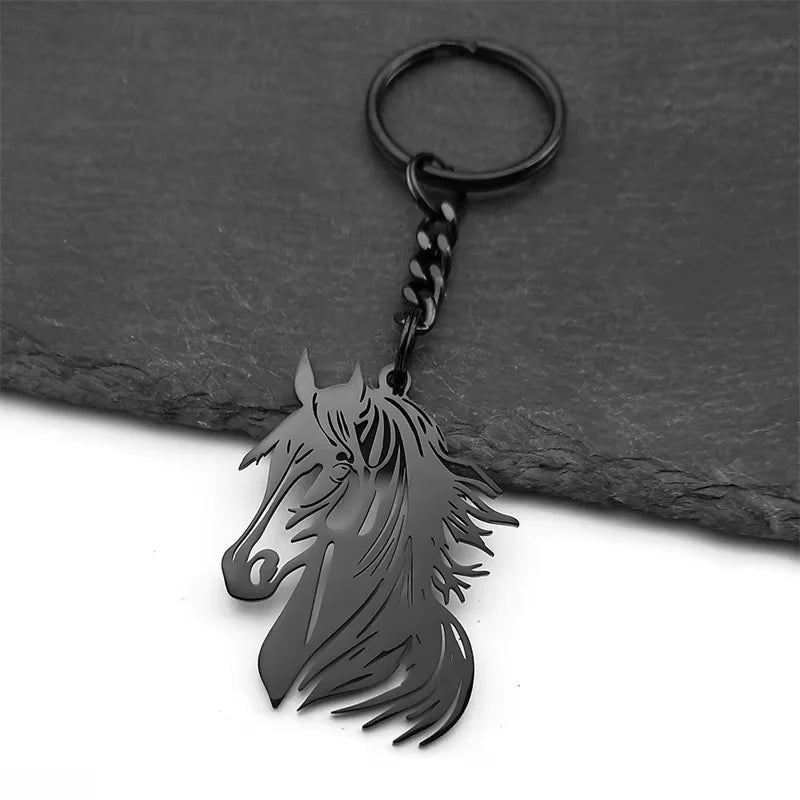 Hollow Horse Head Pendant Necklace for Women Men Stainless Steel Gold Silver Color Animal Chain Necklaces Gift Jewelry collar