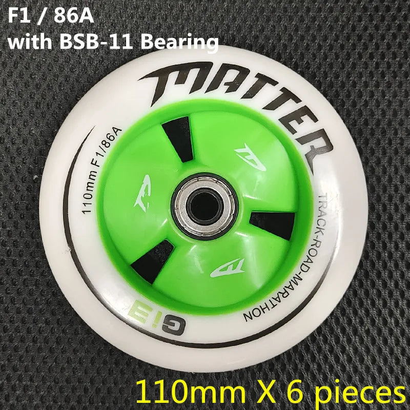MATTER Gi3 inline speed skates tyre G13 speed skating wheels 86A 90mm 100mm 110mm Track Road Marathon Race ruedas F1 Speed Wheel