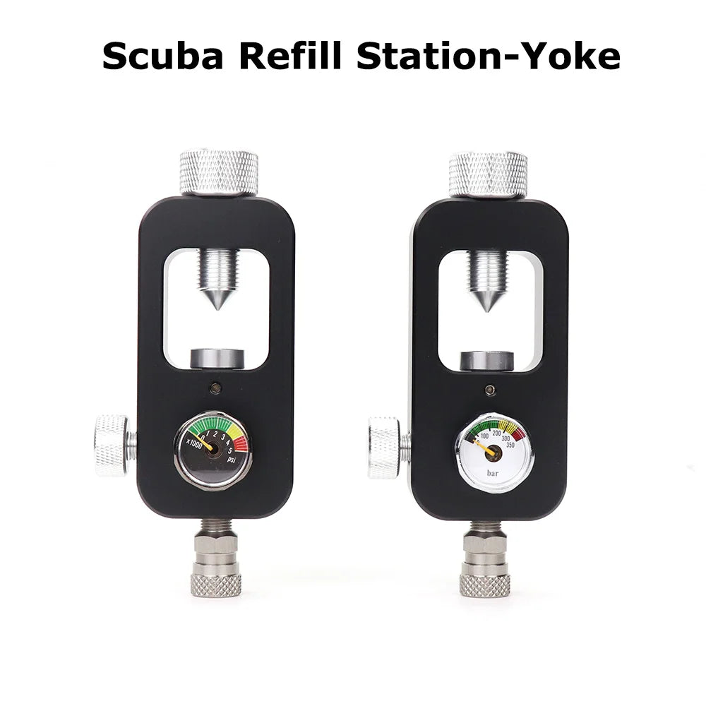 Scuba Refill Station For Filling Air Tanks From Scuba Cylinder Stainless Steel Braided Hose 4500psi