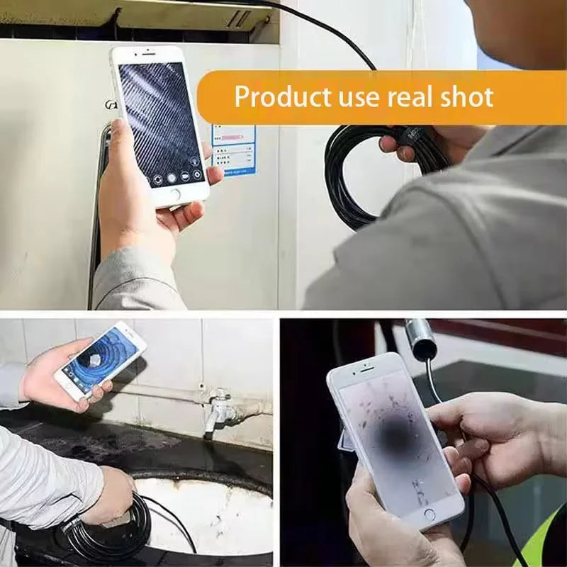 40m Fish Finder Underwater Fishing Endoscope Camera 960P Cars Sewer Inspection Borescope Waterproof 3In1 For Usb Android Type-C
