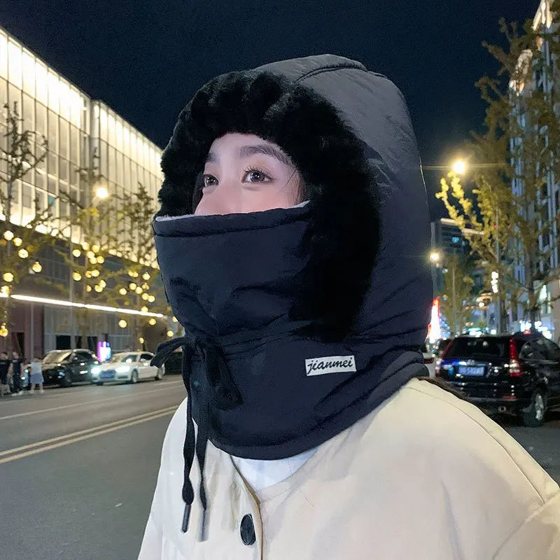 Winter Down Hat With Hood Unisex Thickened Warm Windproof And Waterproof Cap For Men Women Outdoor Skiing Hiking