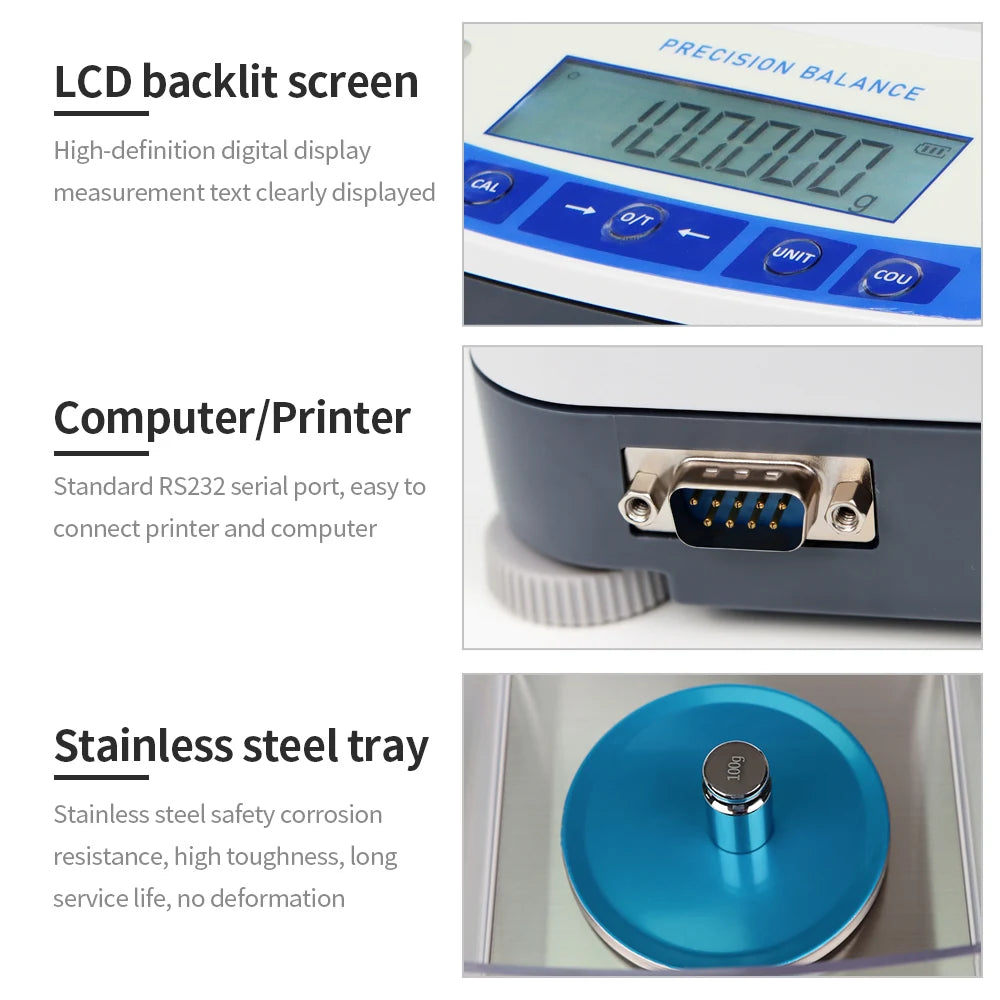 Lab Scale 500g 0.001g High Precision Electronic Balance Digital Analytical Balance Jewelry Scale with Windshield Balance Scale