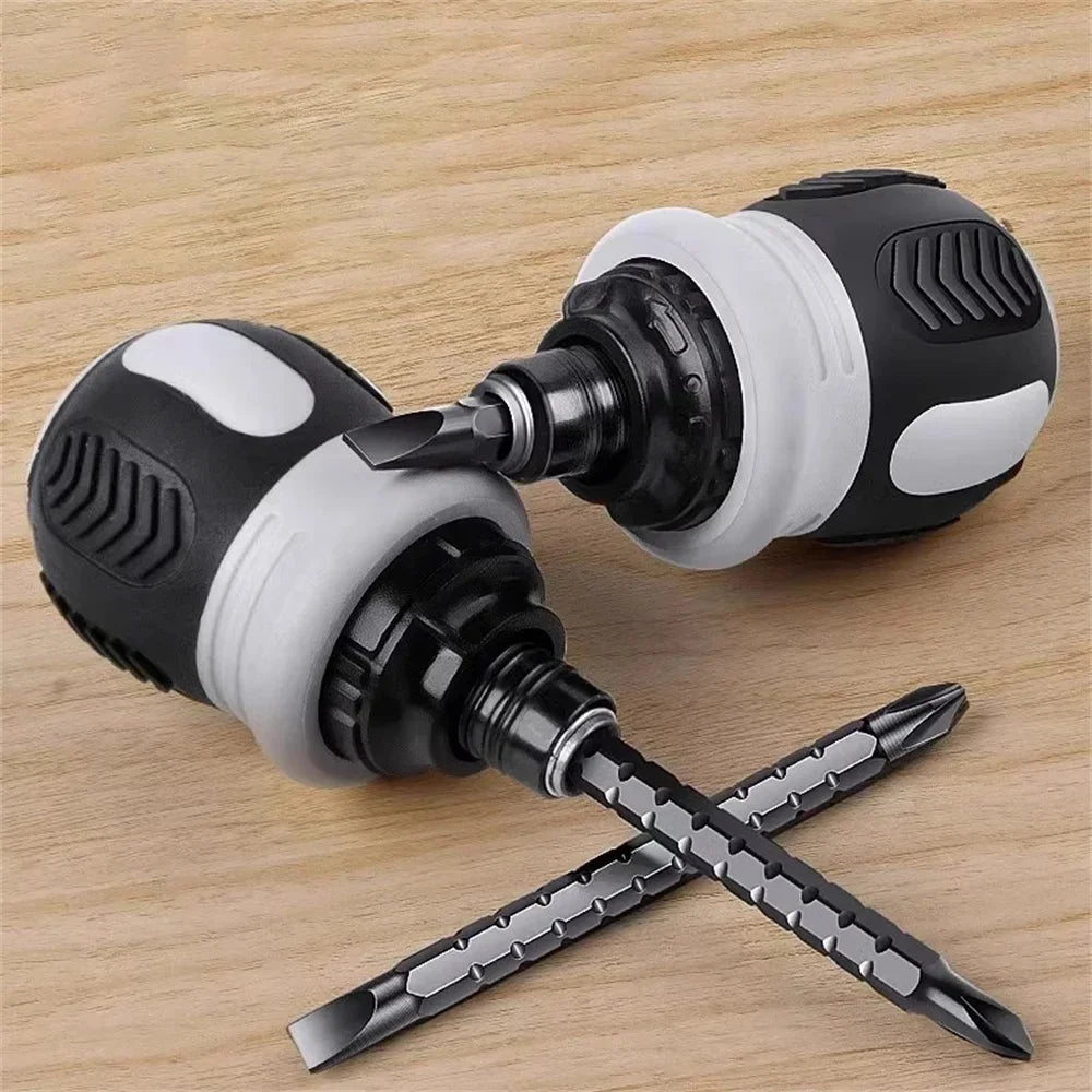 Multifunctional Triangular Plum Blossom Cross Inner Screwdriver Ratchet Screwdriver Set Short Shaped Radish Head High Hardness