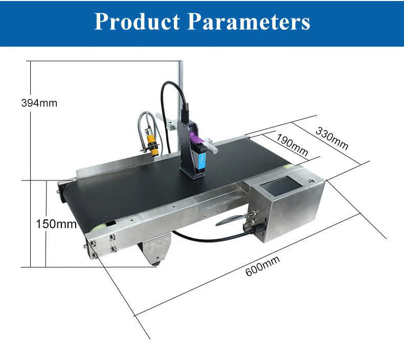 Conveyor Printer Integrated Machine 2 In 1 Using 600DPI Exp Mfg Date Coding Machine Smart TIJ Inline Printer
